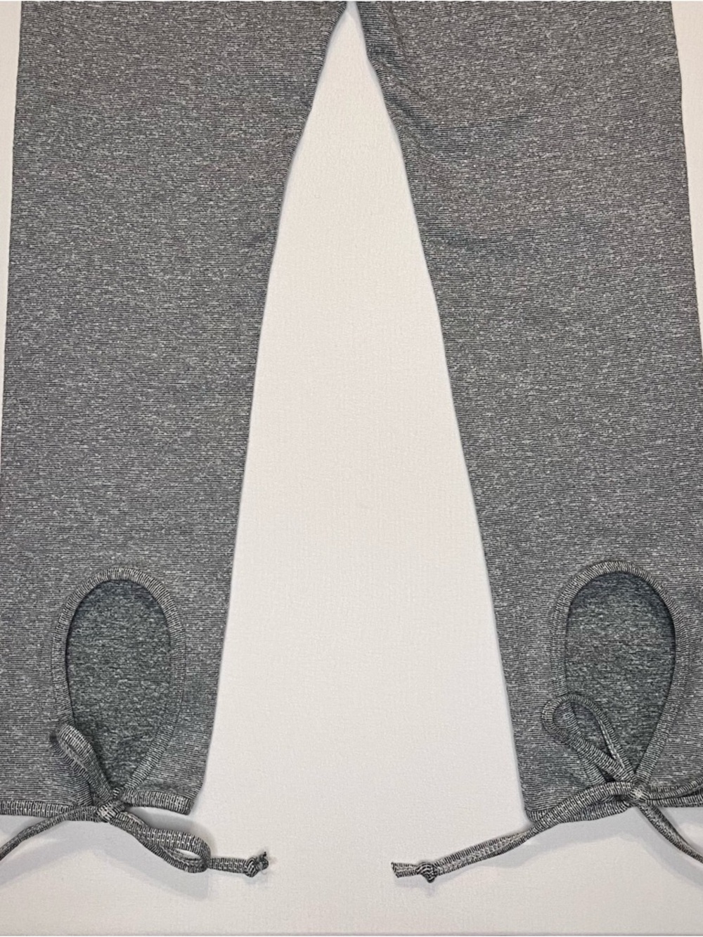 aerie Heather Grey High-Waist Capri Leggings with Ankle Keyhole - Picture 5 of 6